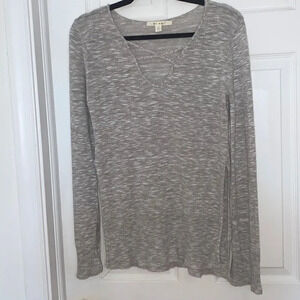 Miami Gray Cross Front Sweater Size S